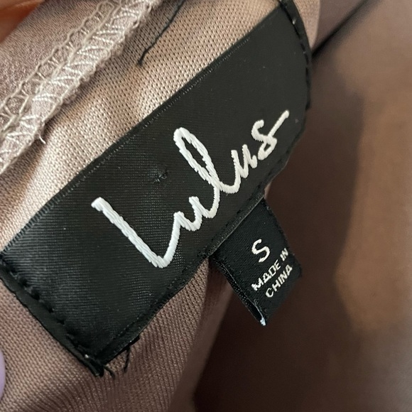 Lulus Air of Romance Bridesmaid Taupe Halter Long Maxi dress gown size small - Picture 7 of 9